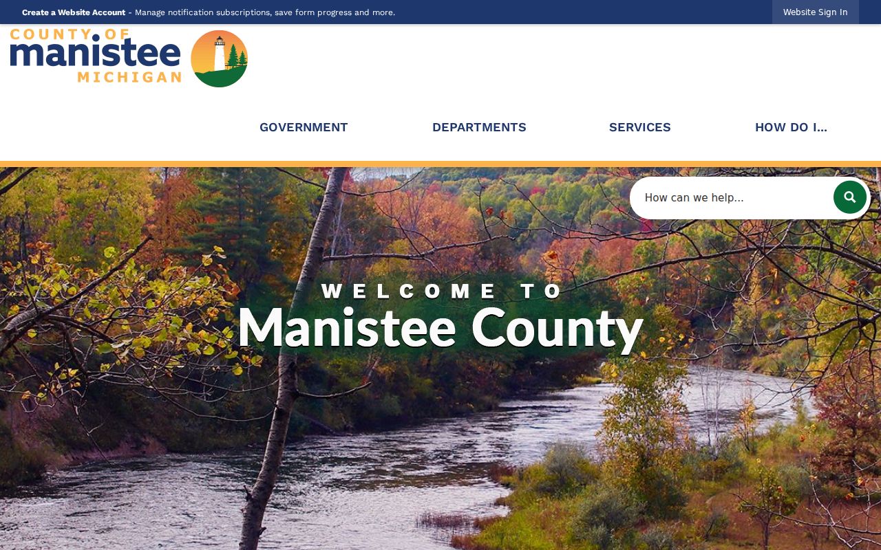 Manistee County court docket county government contact hub